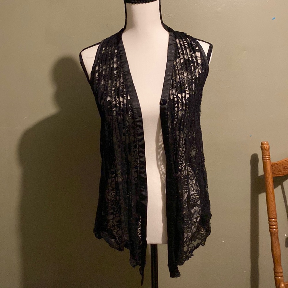 Black Lace Vest